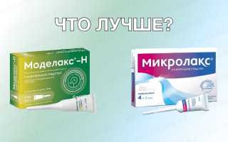 Моделакс Н или Микролакс?