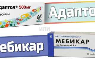 Мебикар или Адаптол — что лучше?