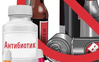 С какими антибиотиками нельзя алкоголь?